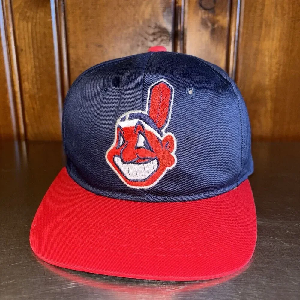 VTG Cleveland Indians Chief Wahoo New Era KMG 90s Pro Model Youth Snapback Hat